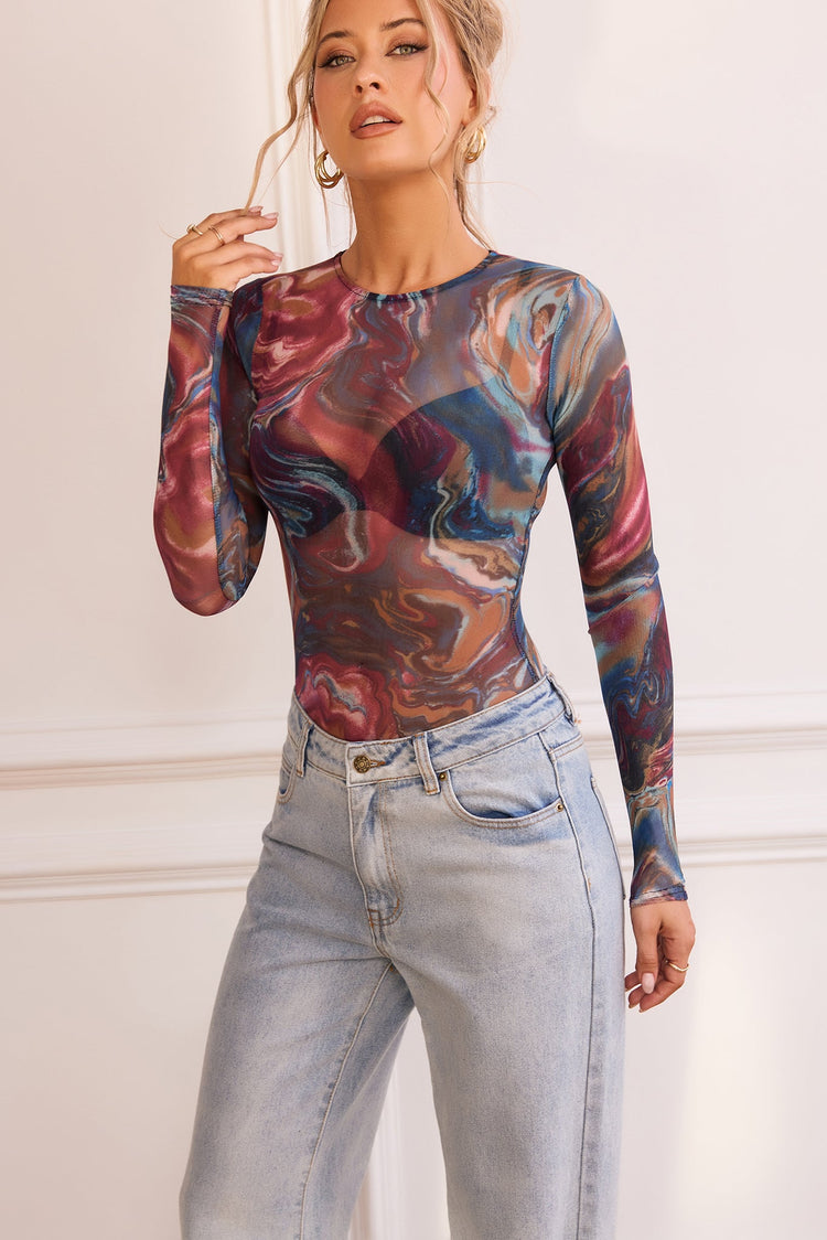 Juniper Bodysuit - Blue Multi for women