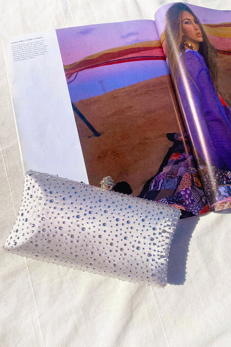 Lenora Clutch Bag - Silver for women