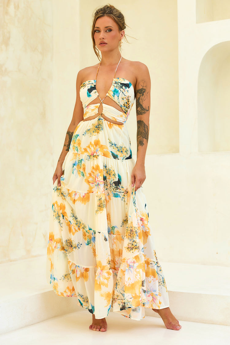 Like A Dream Maxi Dress - Beige for women