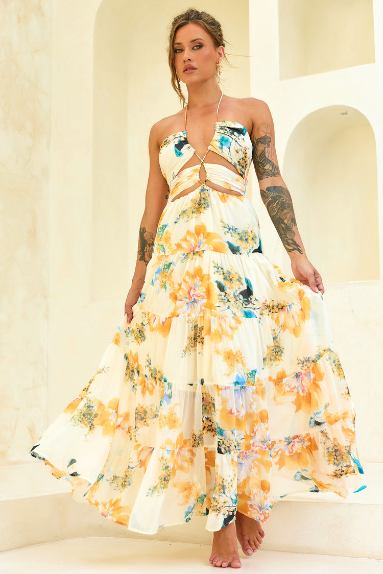 Like A Dream Maxi Dress - Beige for women