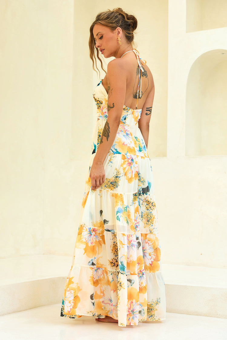 Like A Dream Maxi Dress - Beige for women
