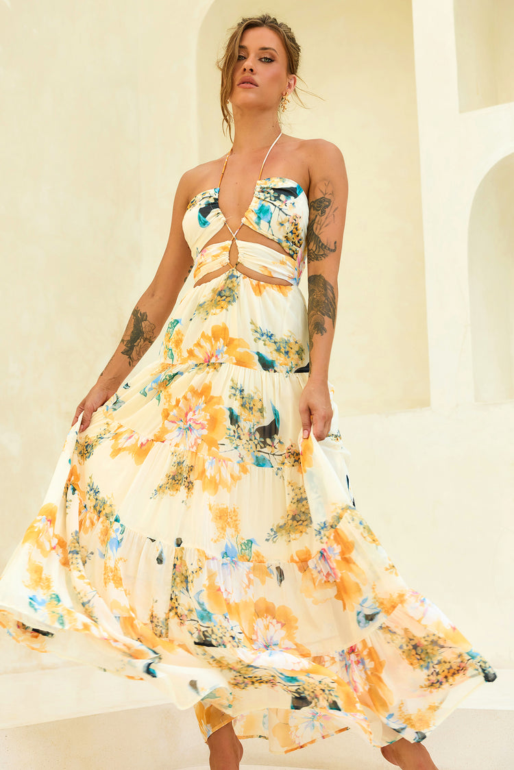 Like A Dream Maxi Dress - Beige for women