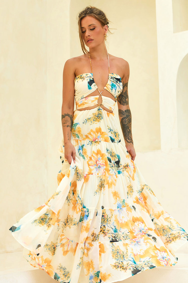 Like A Dream Maxi Dress - Beige for women