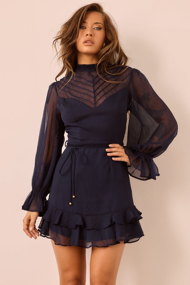 Look Into The Sun Mini Dress - Navy for women