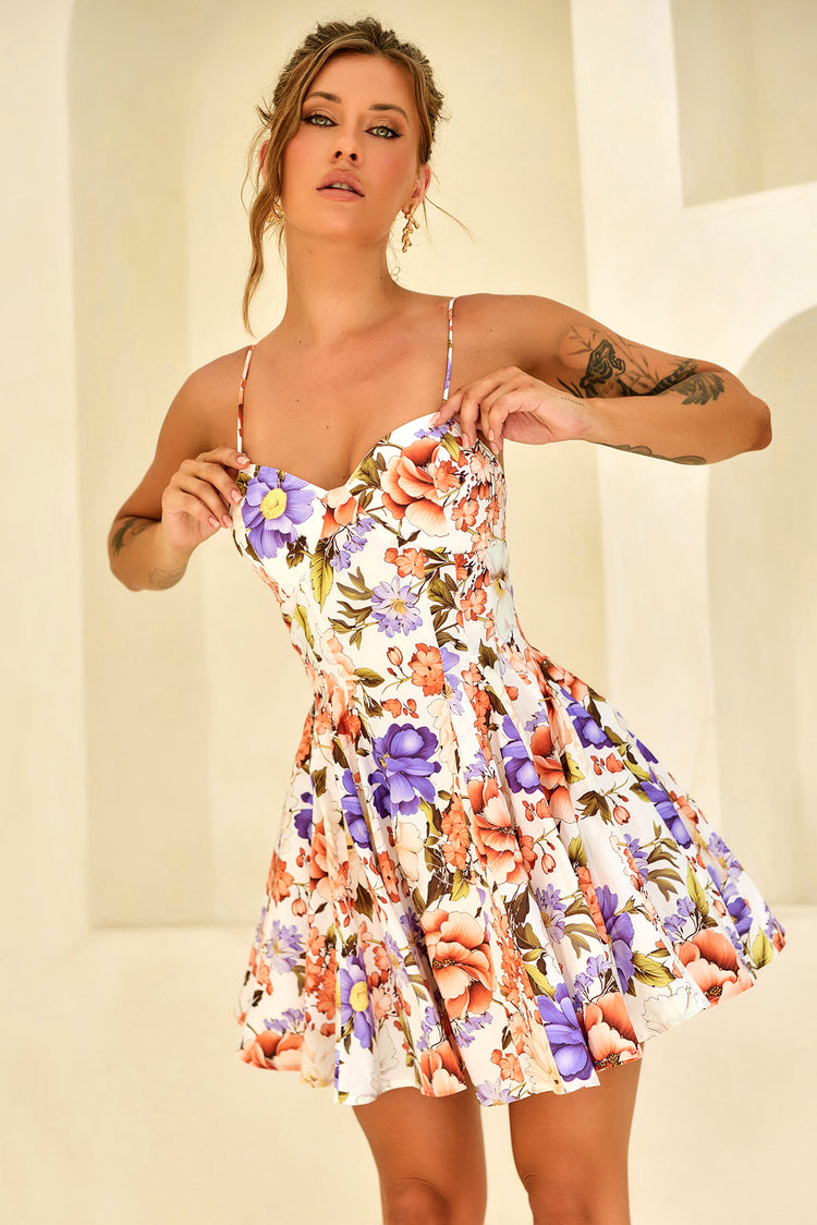 Look Twice Woven Mini Dress - Purple for women