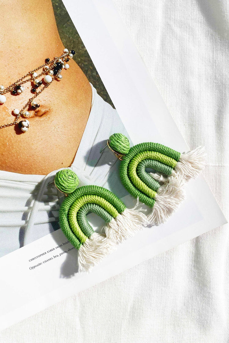 Love Full Oasis Earrings - Green for women