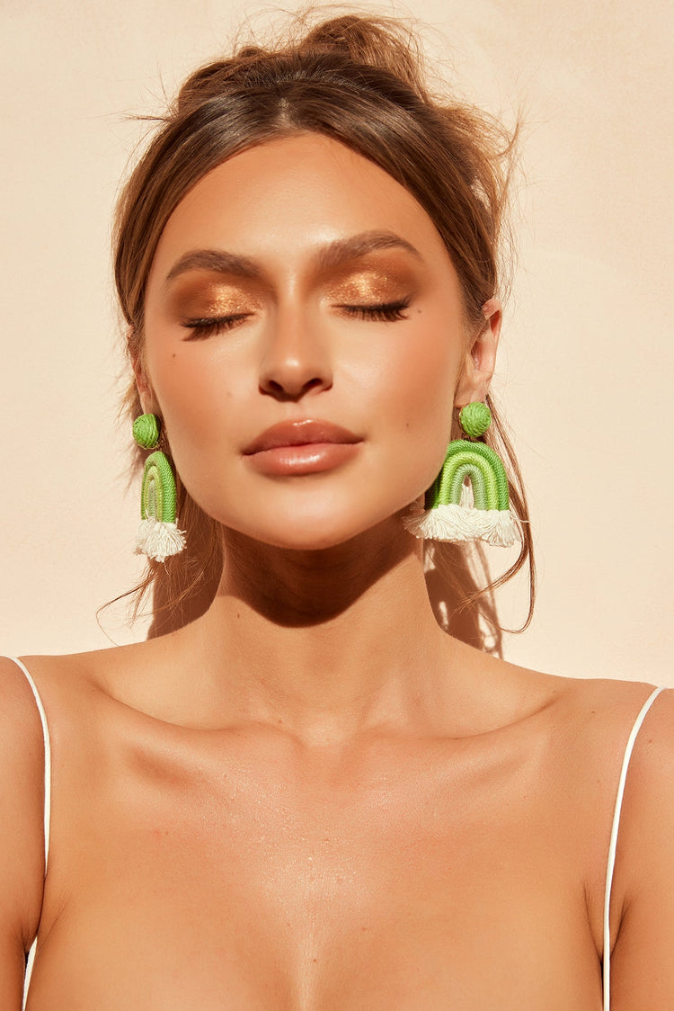 Love Full Oasis Earrings - Green for women