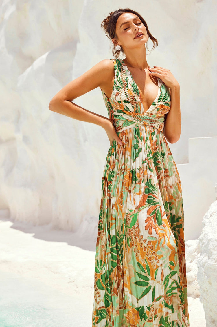 Love Language Maxi Dress - Green for women