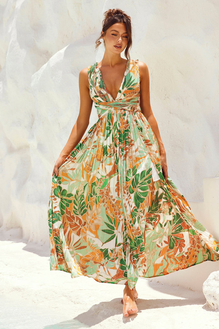 Love Language Maxi Dress - Green for women