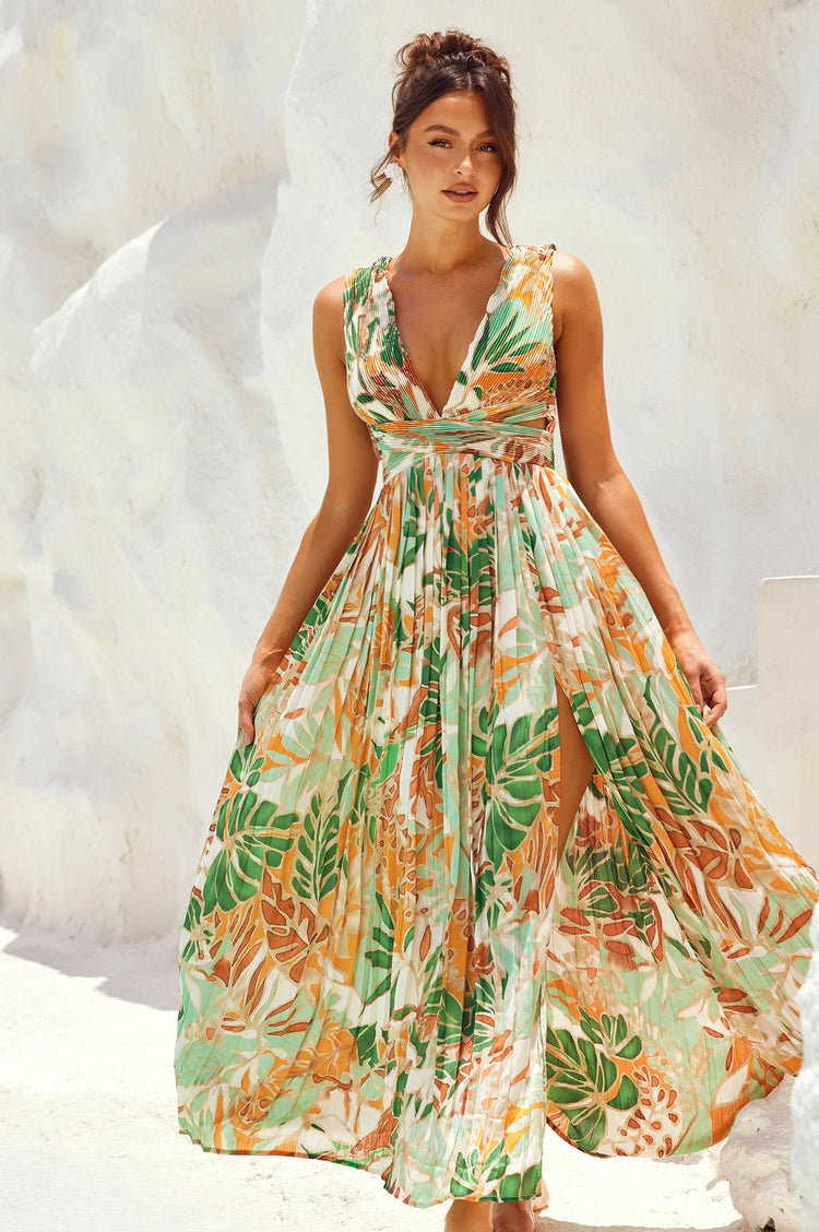 Love Language Maxi Dress - Green for women