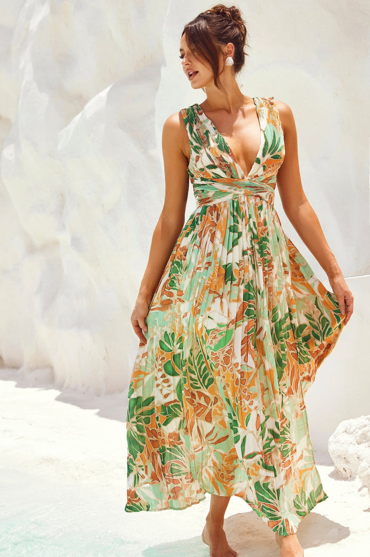 Love Language Maxi Dress - Green for women