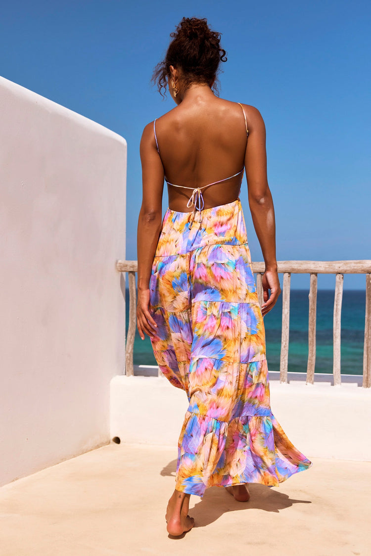 Magic Lifestyle Maxi Dress - Purple Multi for women