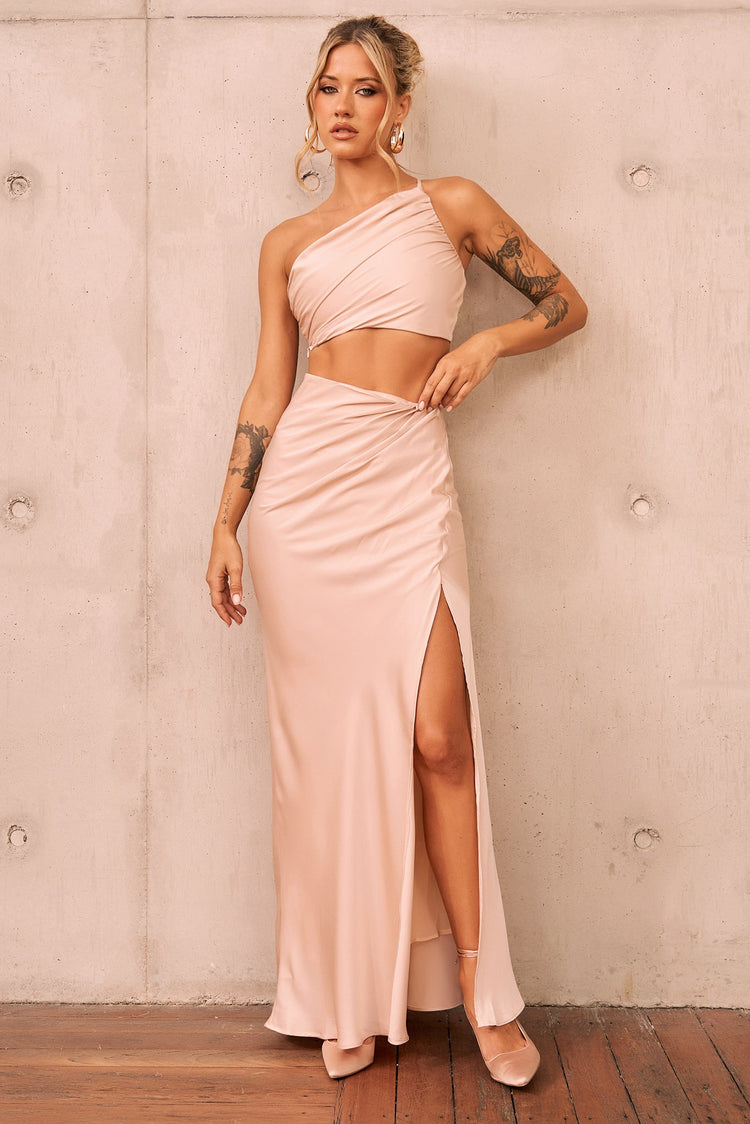 Make You Mine Maxi Skirt - Beige for women
