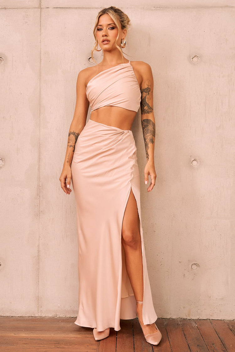 Make You Mine Maxi Skirt - Beige for women