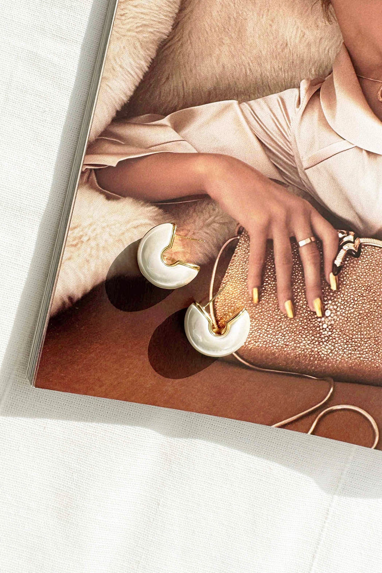 Marris Earrings - White for women