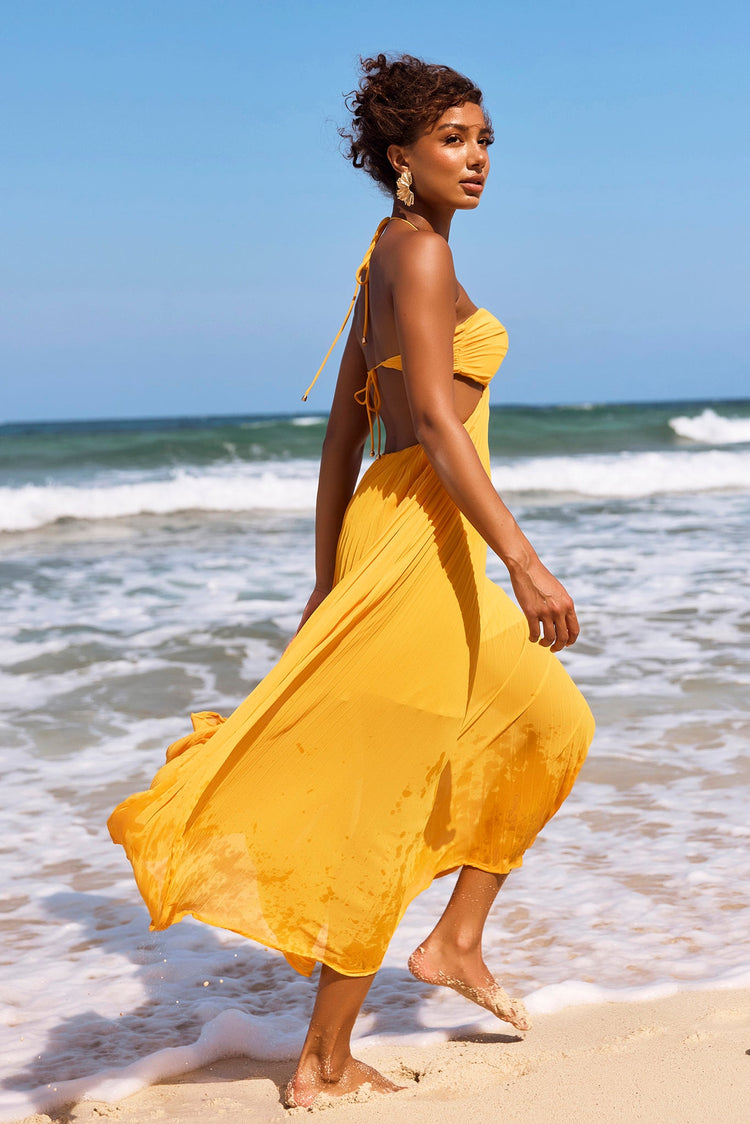 Martini Maxi Dress - Yellow for women