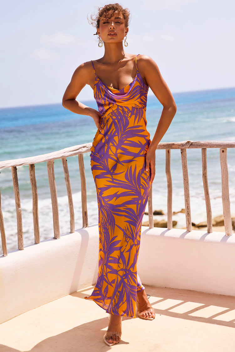 May In A Mood Maxi Dress - Purple Multi for women