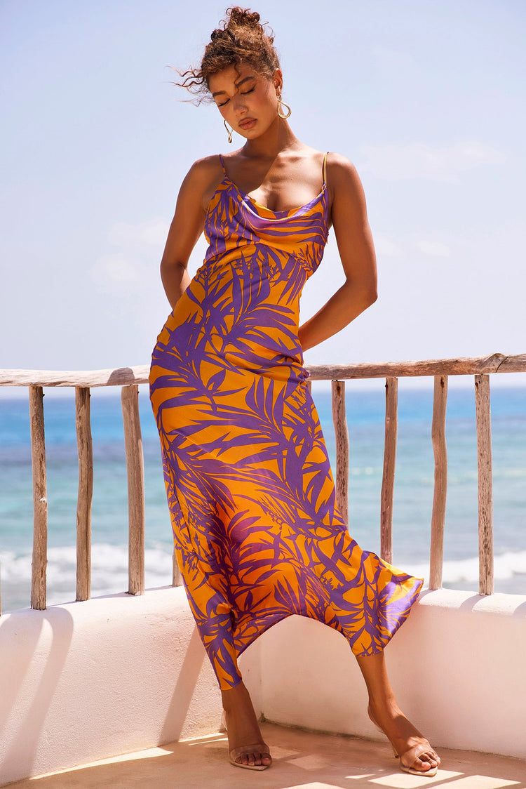 May In A Mood Maxi Dress - Purple Multi for women