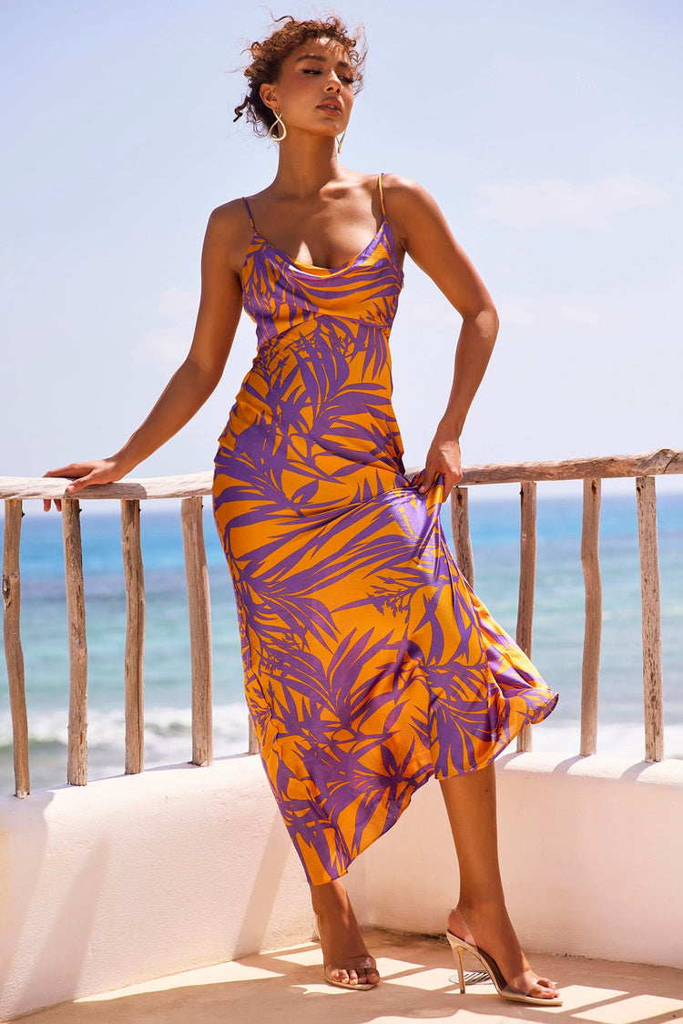 May In A Mood Maxi Dress - Purple Multi for women