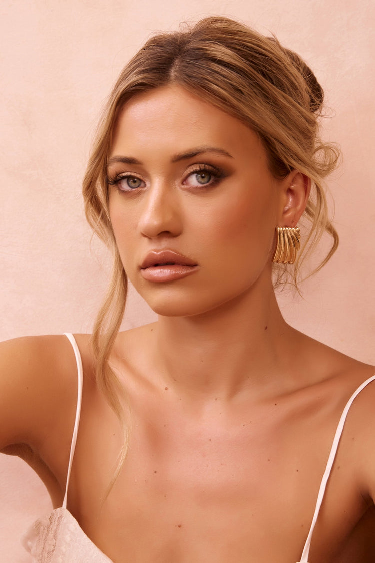 Molten Crest Earrings - Gold for women