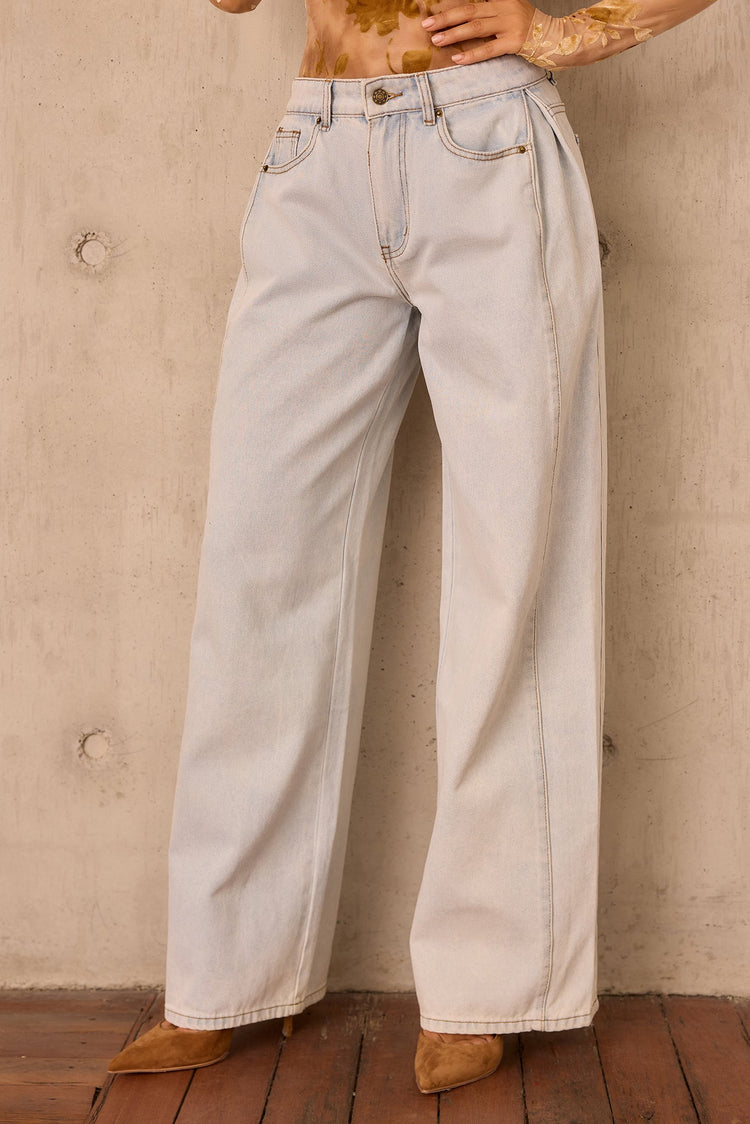 Monroe Vintage Denim Jeans - Light Blue for women