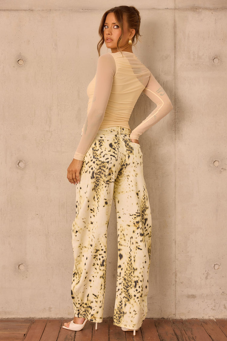 Montmartre Leopard Denim Jeans - Snow Leopard for women
