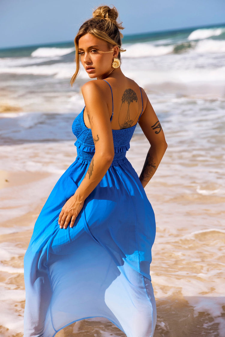 Moonscapes Maxi Dress - Blue Multi for women