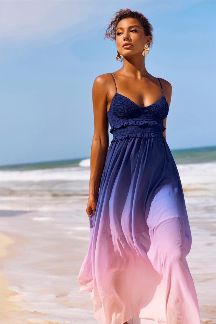 Moonscapes Maxi Dress - Pink Multi for women