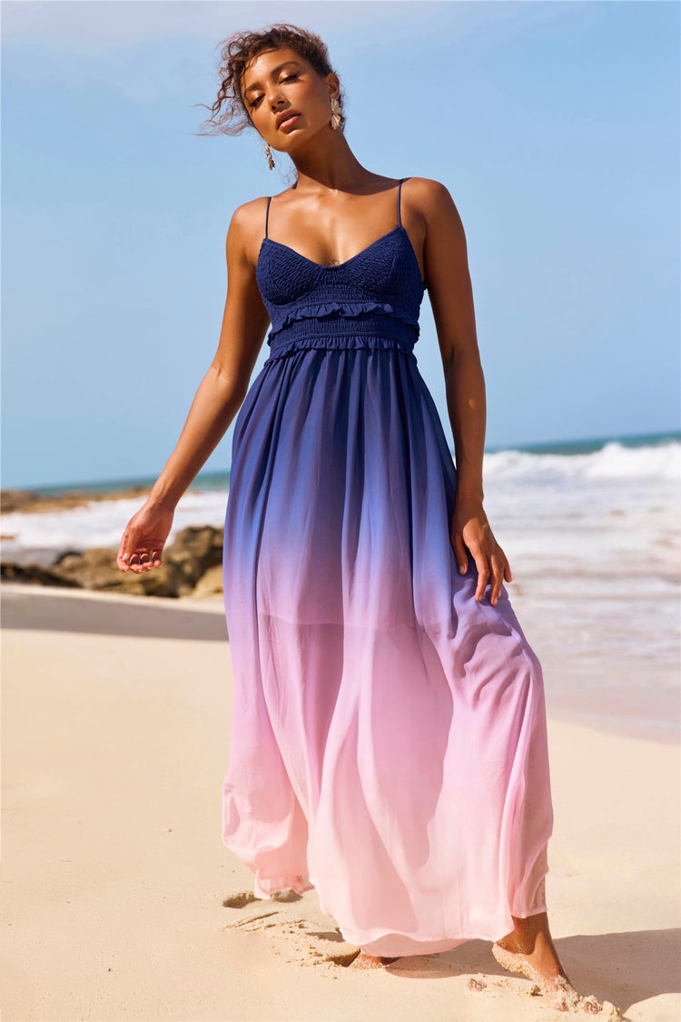 Moonscapes Maxi Dress - Pink Multi for women
