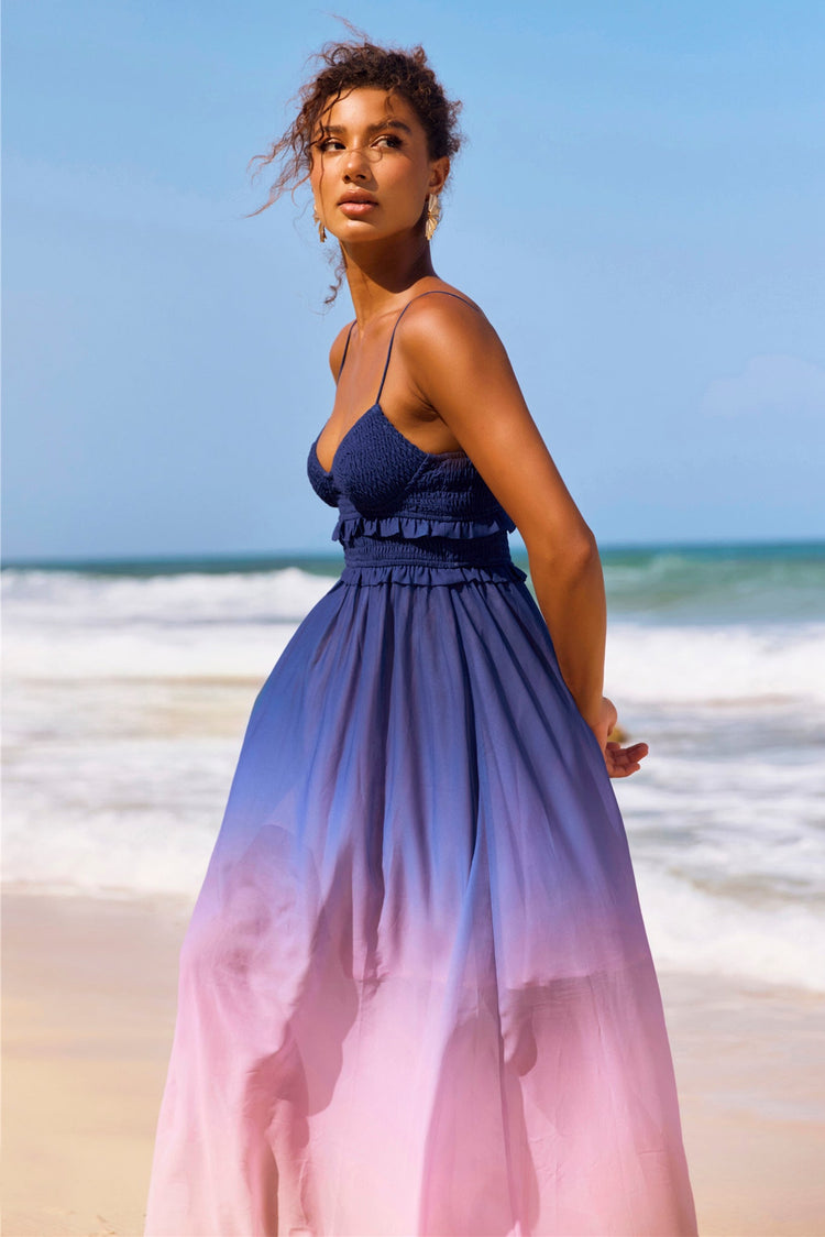 Moonscapes Maxi Dress - Pink Multi for women