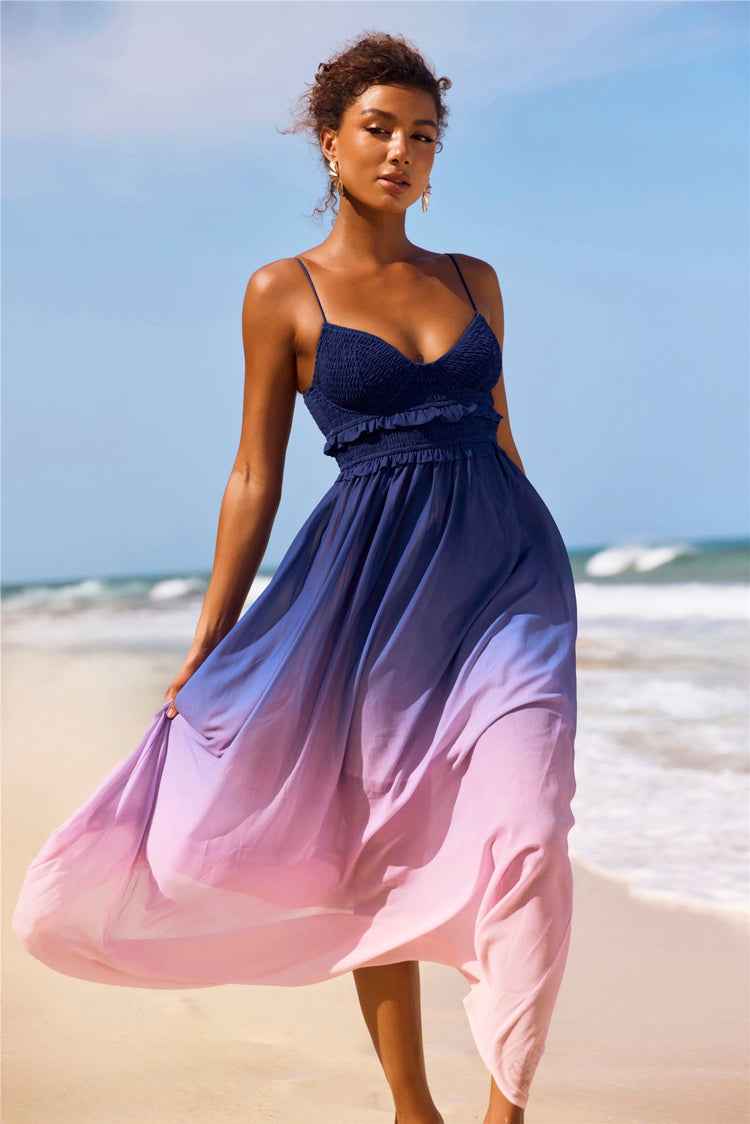 Moonscapes Maxi Dress - Pink Multi for women