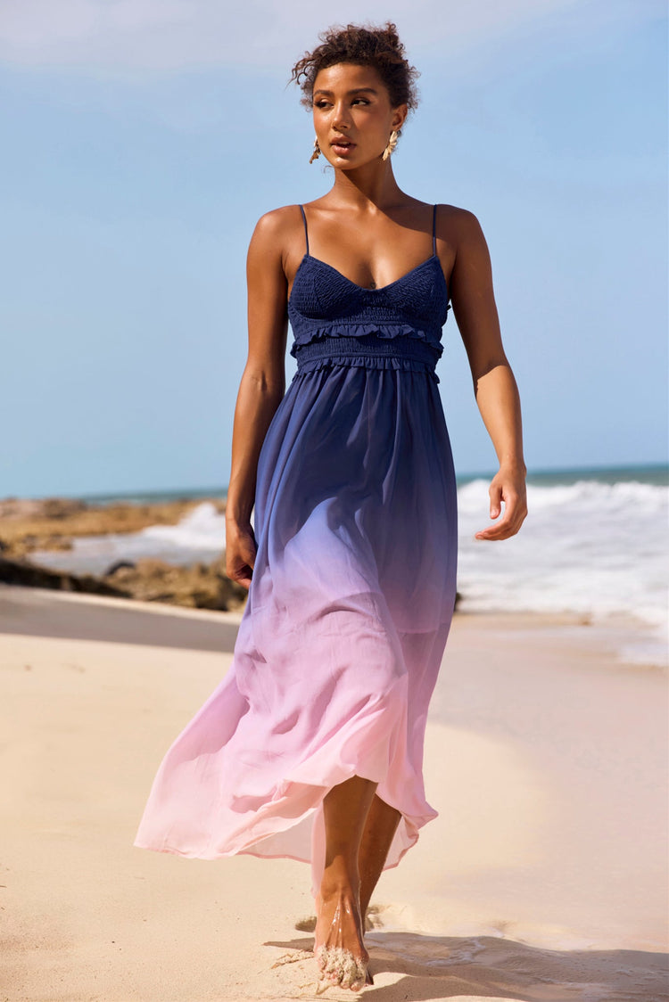 Moonscapes Maxi Dress - Pink Multi for women