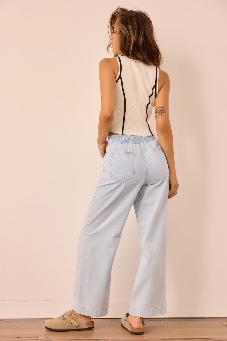 My Little Micro Knit Top - White for women
