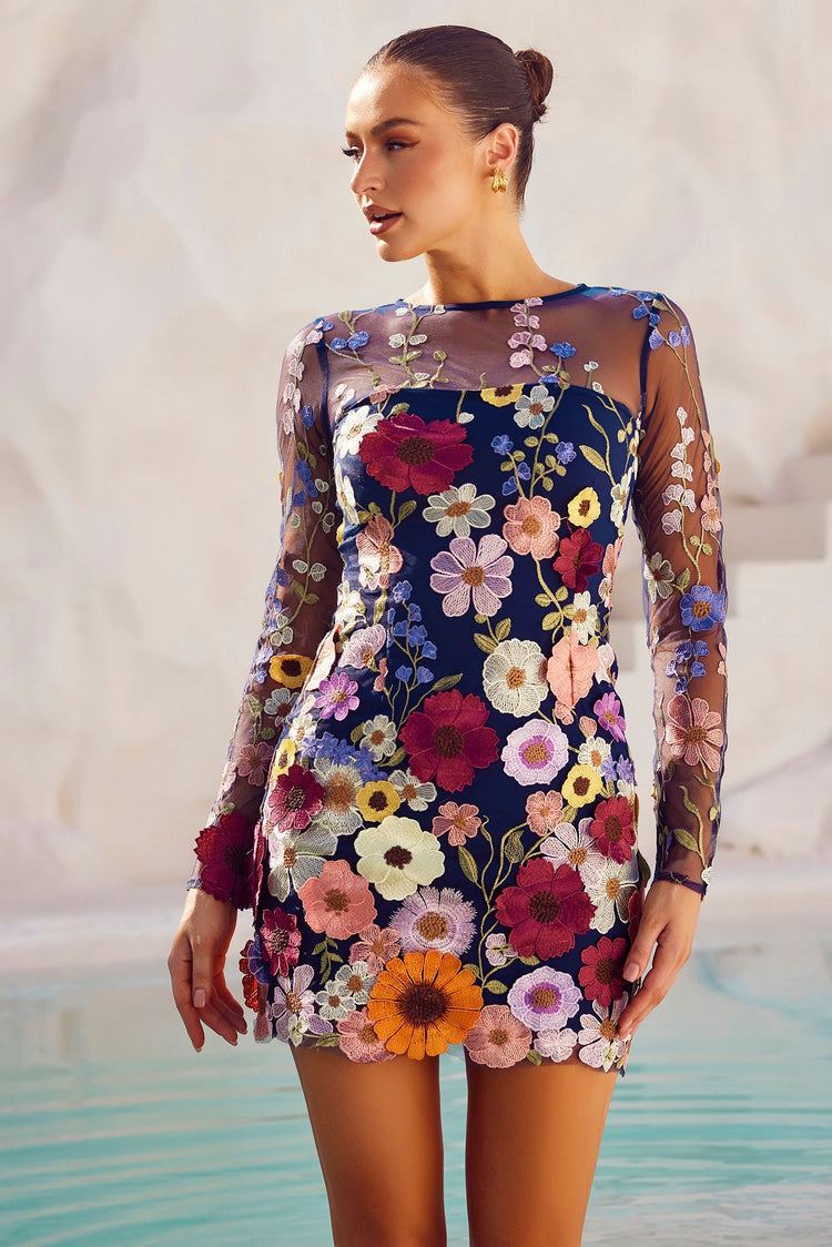 My Luck Mini Dress - Navy for women