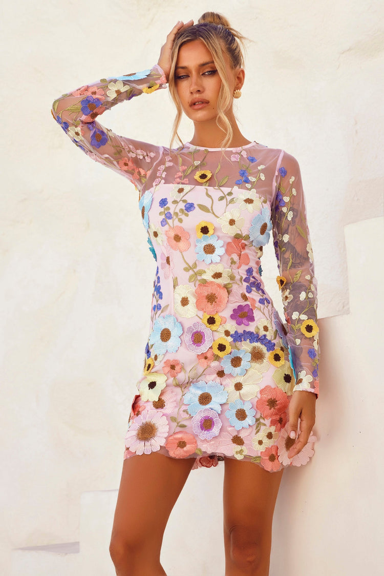 My Luck Mini Dress - Pink for women