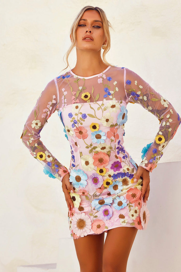 My Luck Mini Dress - Pink for women