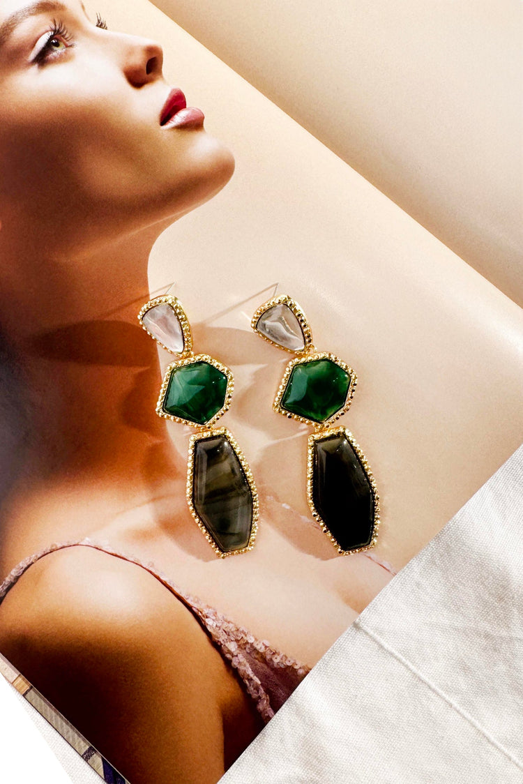 Mystic Prism Earrings - Green Multi for women