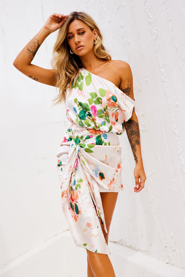 Neon Moon Mini Dress - Beige for women