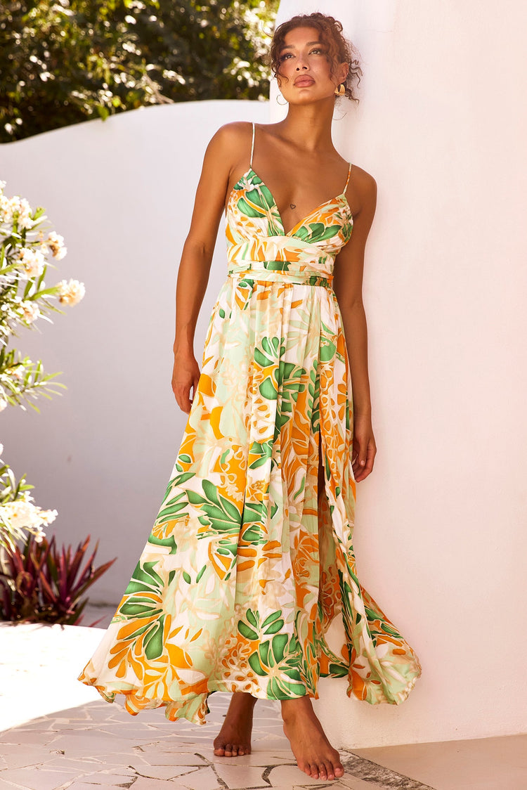 New Fantasy Maxi Dress - Green Multi for women