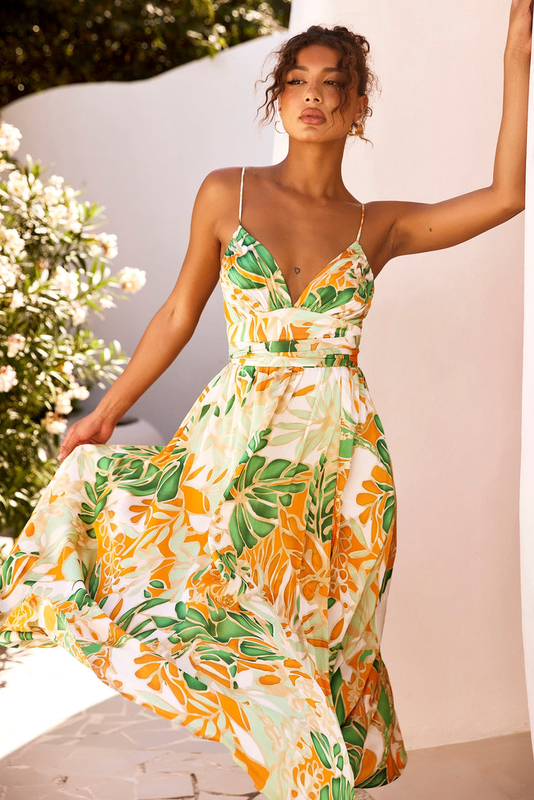 New Fantasy Maxi Dress - Green Multi for women