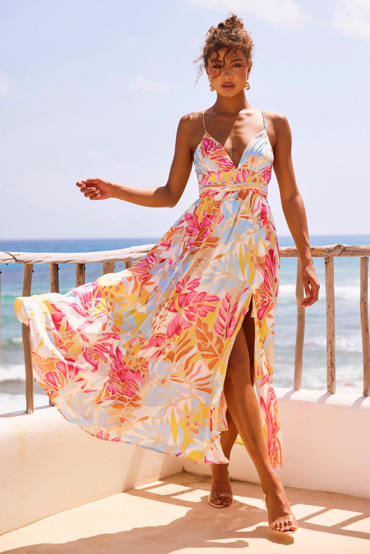 New Fantasy Maxi Dress - Pink Multi for women