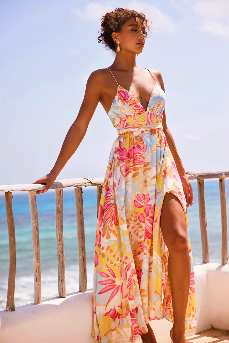 New Fantasy Maxi Dress - Pink Multi for women