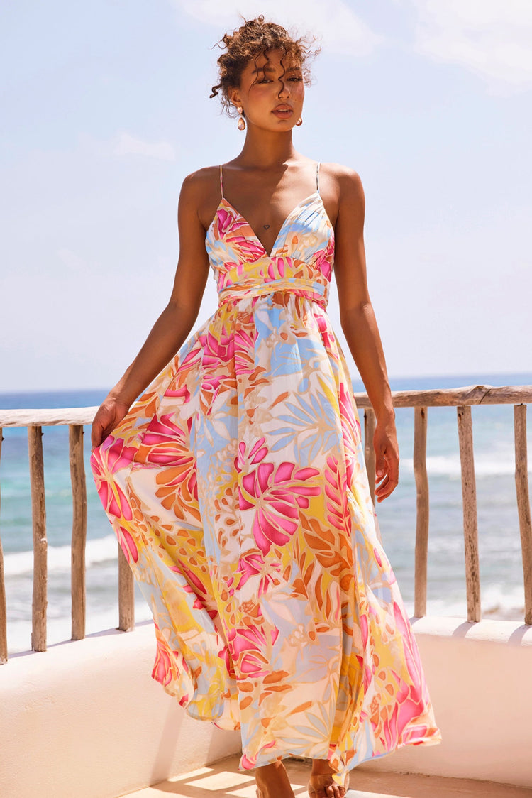 New Fantasy Maxi Dress - Pink Multi for women