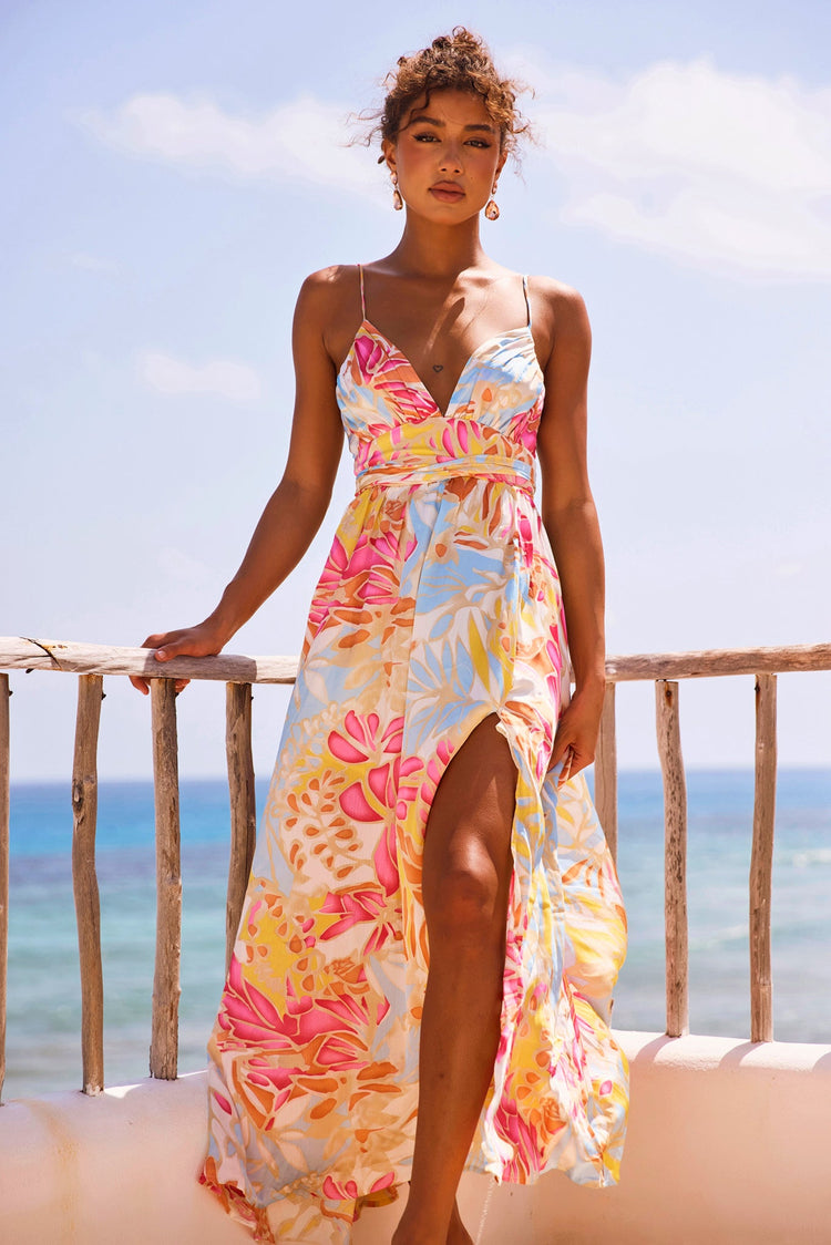 New Fantasy Maxi Dress - Pink Multi for women
