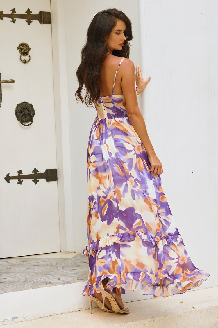 Nightcap Maxi Dress - Purple Multi for women