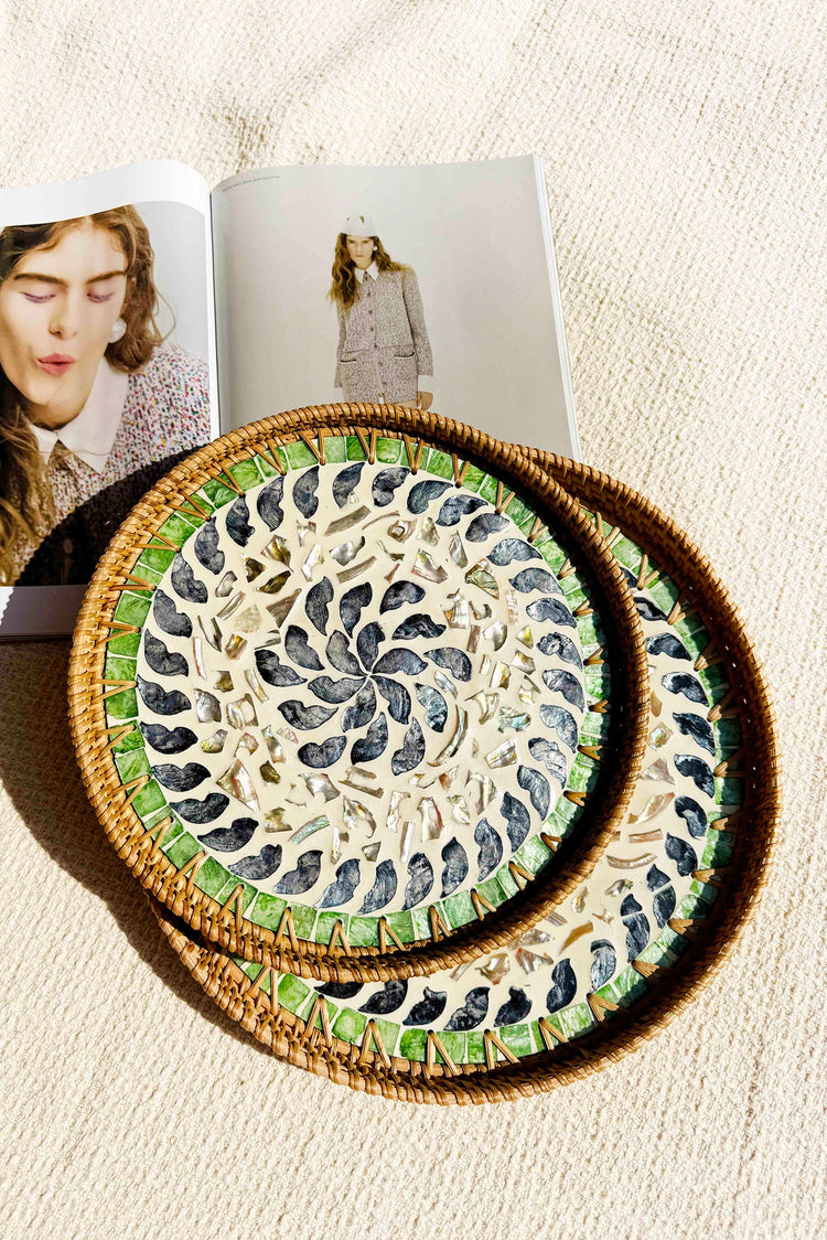 Ocean Sparkle Tray Set - Blue for women