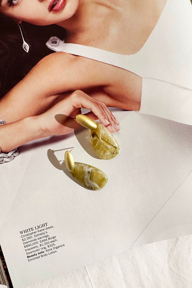 Olive Haze Earrings - Olive for women