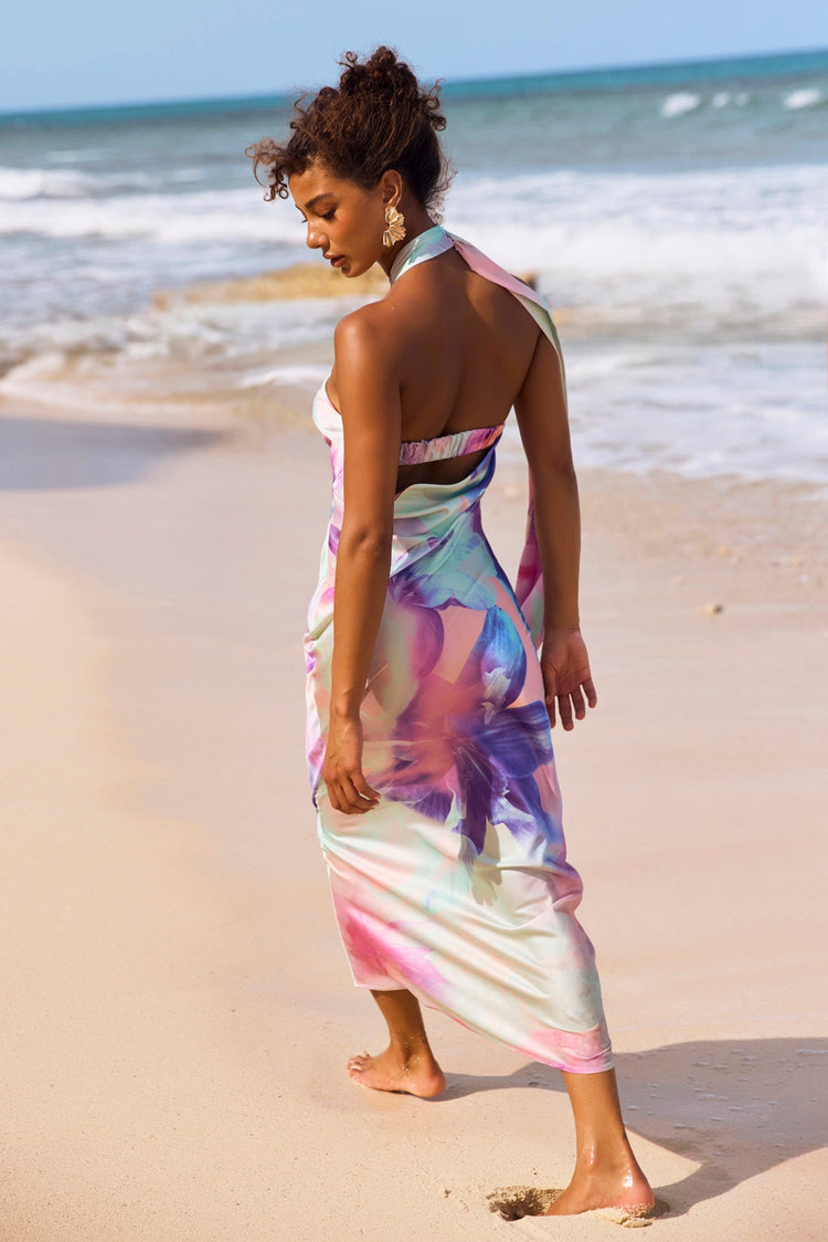 On The Dance Floor Maxi Dress - Purple Multi for women