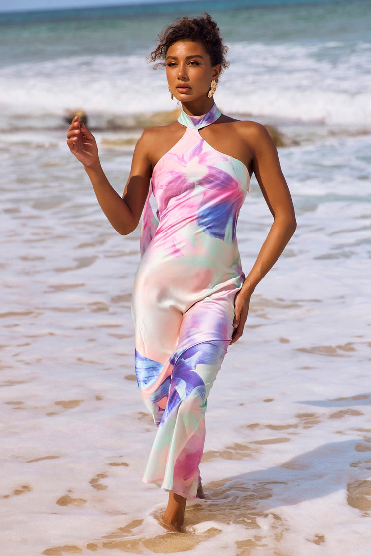 On The Dance Floor Maxi Dress - Purple Multi for women