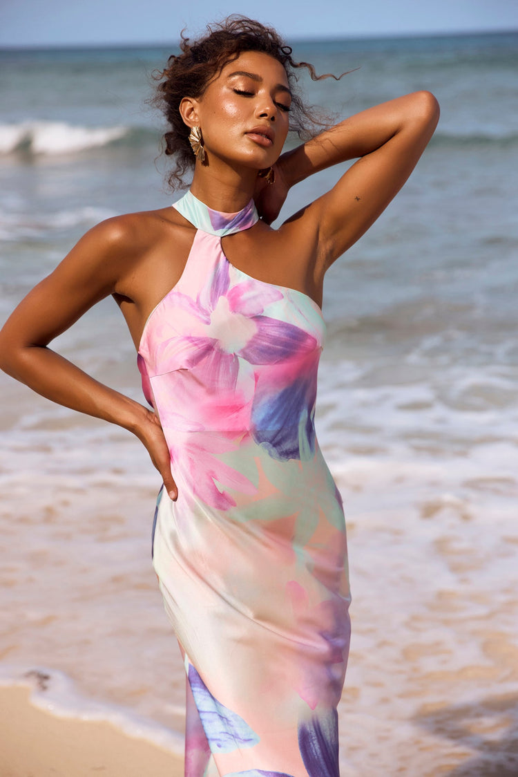On The Dance Floor Maxi Dress - Purple Multi for women